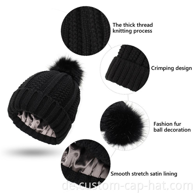 Satin Silked Lined Beanie 